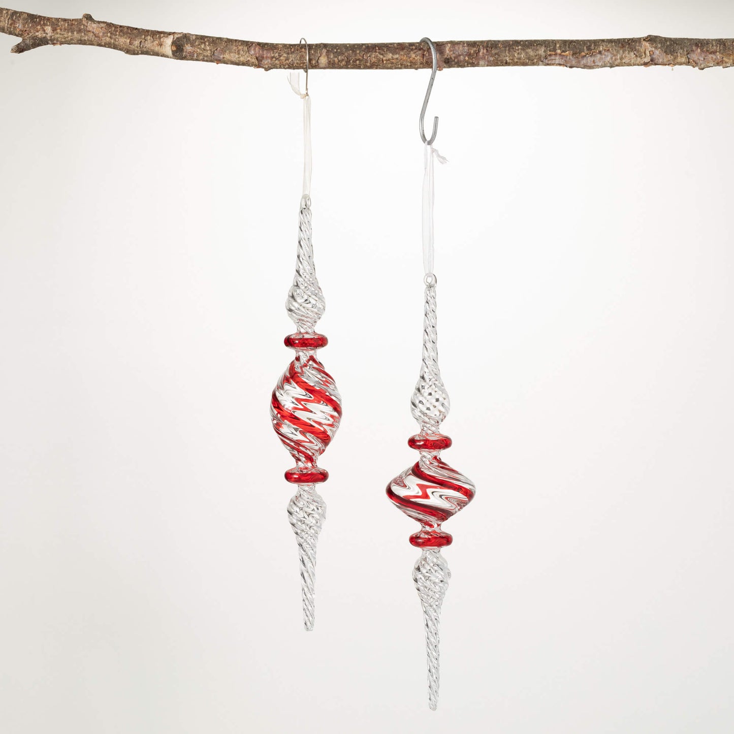 RED CRYSTAL FINIAL ORNAMENT