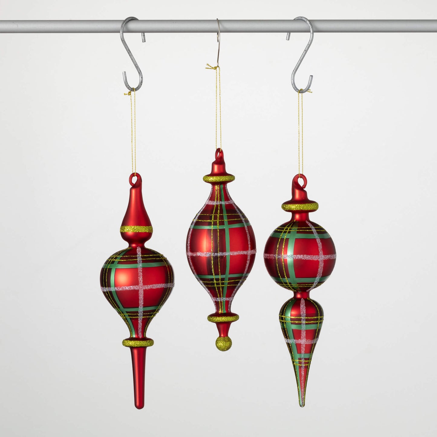 PLAID FINIAL ORNAMENT