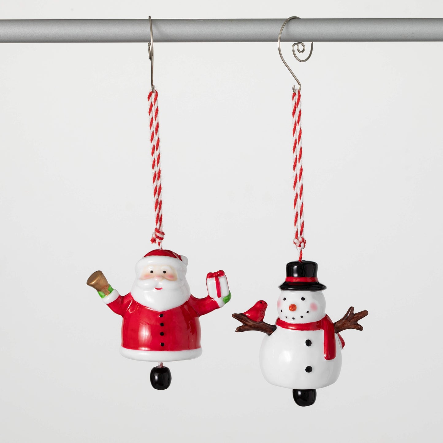 SANTA or SNOWMAN BELL ORNAMENT (assorted)