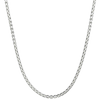 Rounded Box 2mm Silver Chain Necklace