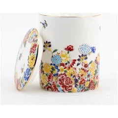 Flowers & Butterfly Candle w/lid & Gift Box