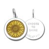 Sunflower Gold Enamel Pendant