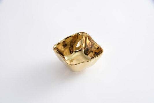Moonlight Mini Sq Bowl Gold