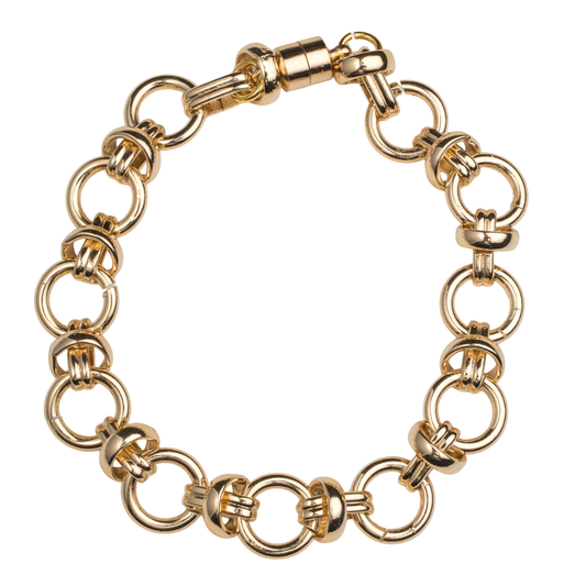 Gold Circle Chain Bracelet