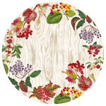 Berry Botanical Taupe-Paper Placemats (12 per pack)