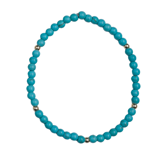 Bitsy Turquoise, 14k Gold Bracelet