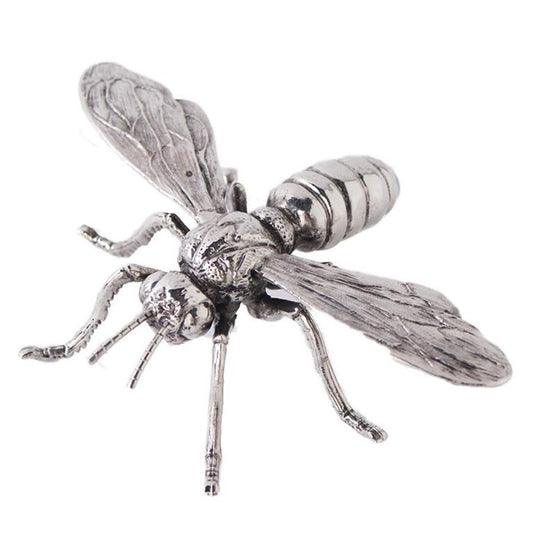 5.5" Silver Metal Bee