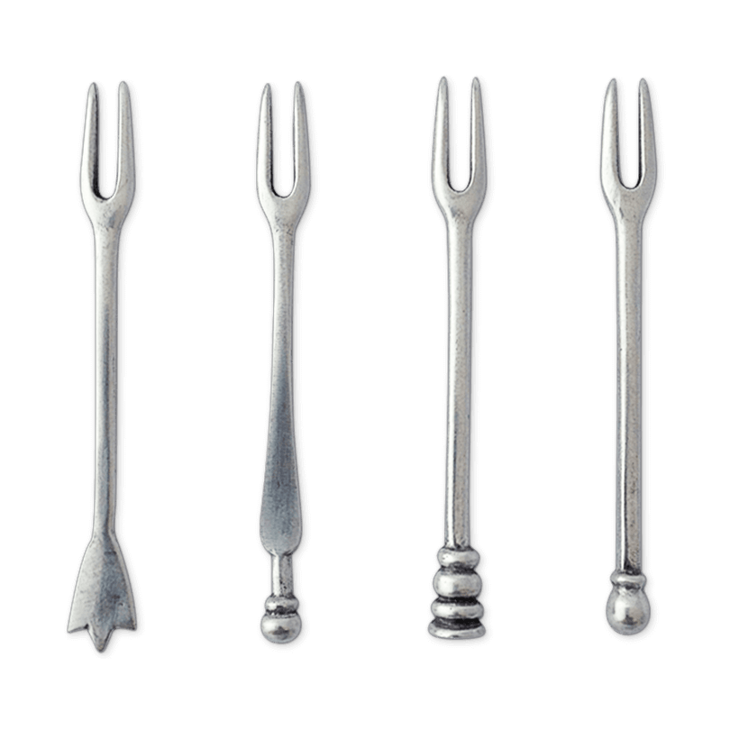 Assorted Olive Forks, Set of 4