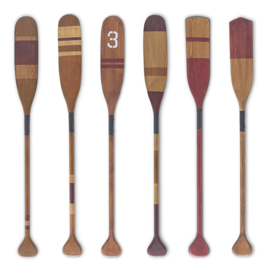 Wooden Paddle w/Painted Stripes