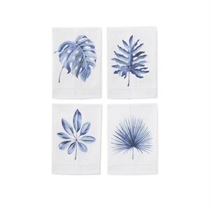 Blue Leaves Handpainted Guest