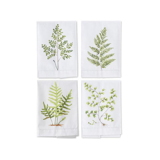 Handpainted Fern Guest Towel