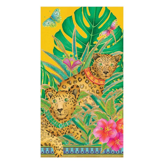 Leopards Yellow Guest Towel