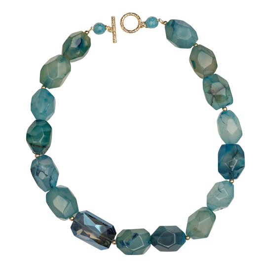 Sea Agate Crystal Necklace