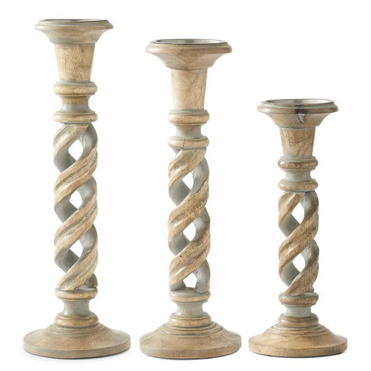 Med. Gray Wash Wood Spiral