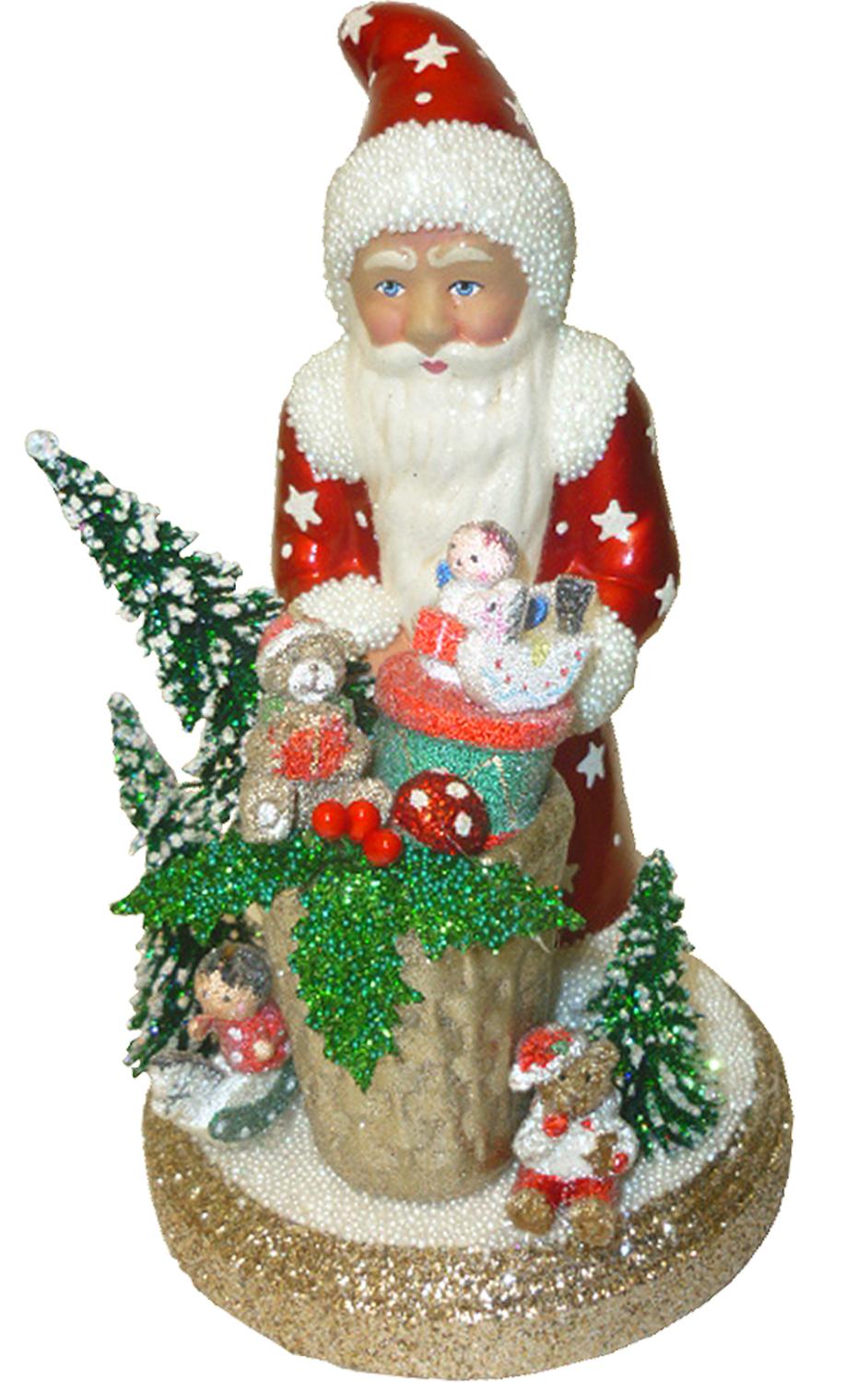 Santa Red with Gifts Candy Container