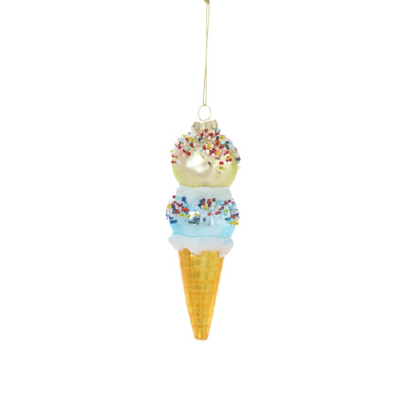 Dessert First Ice Cream Cone Ornament