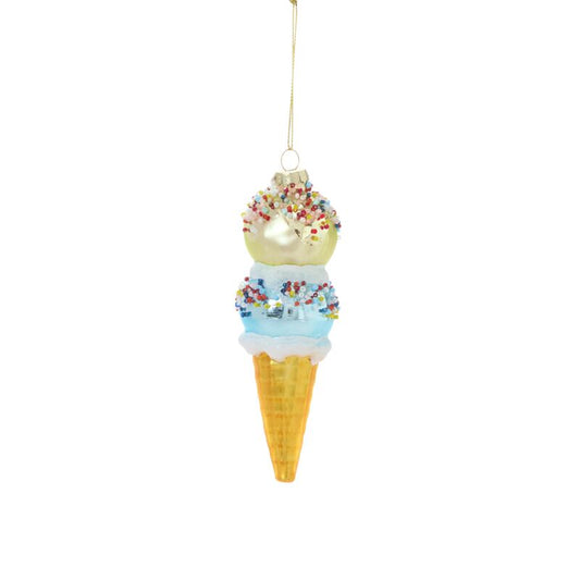 Dessert First Ice Cream Cone Ornament