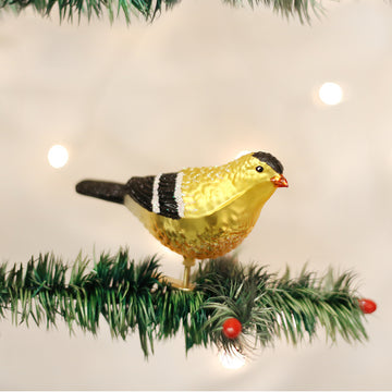 American Goldfinch Ornament Clip on
