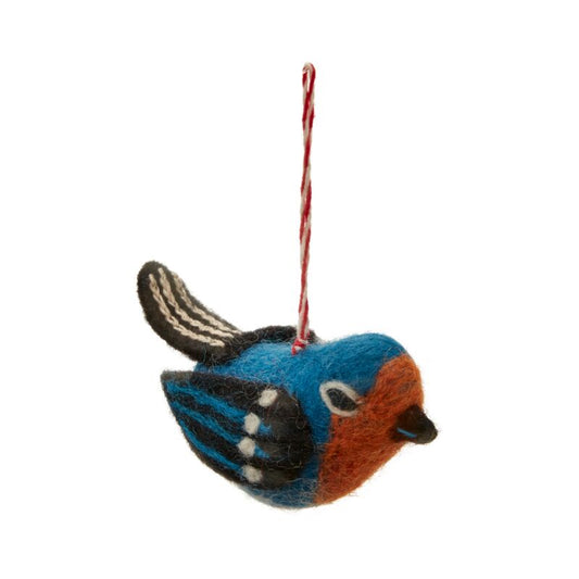 Blue Cheery Chirp Ornament