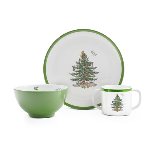 Christmas Tree Three Piece Set, Melamine, Spode