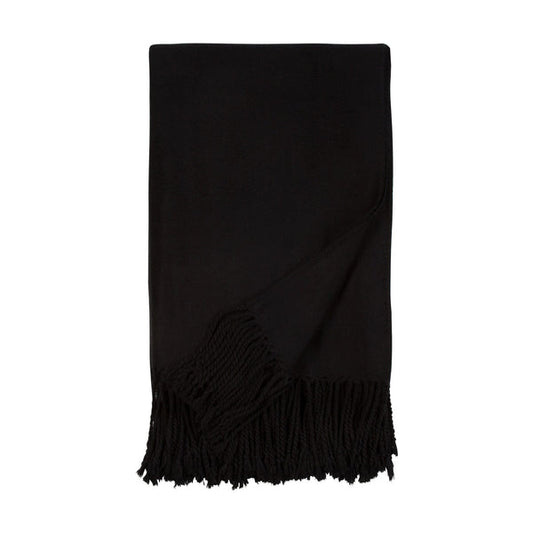 Luxxe Fringe Throw-Black