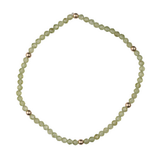Peridot, 14K Gold 5 Ball Bracelet