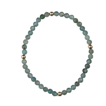 Apatite, 14K Gold 5 Ball Bracelet