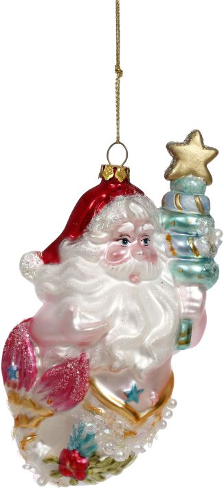 Under the Sea Santa Ornament - 5.5 Inches