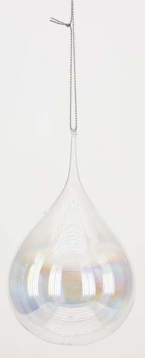 Christmas Iridescent Drop Ornament - 5.5 Inches