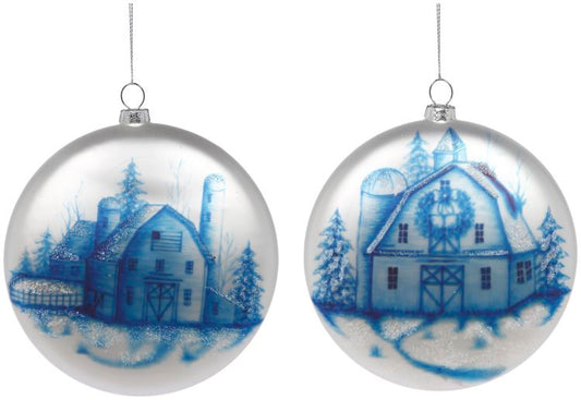 Delft Xmas Scene Orn5"A2
