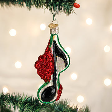 Musical Note with Bow-Green