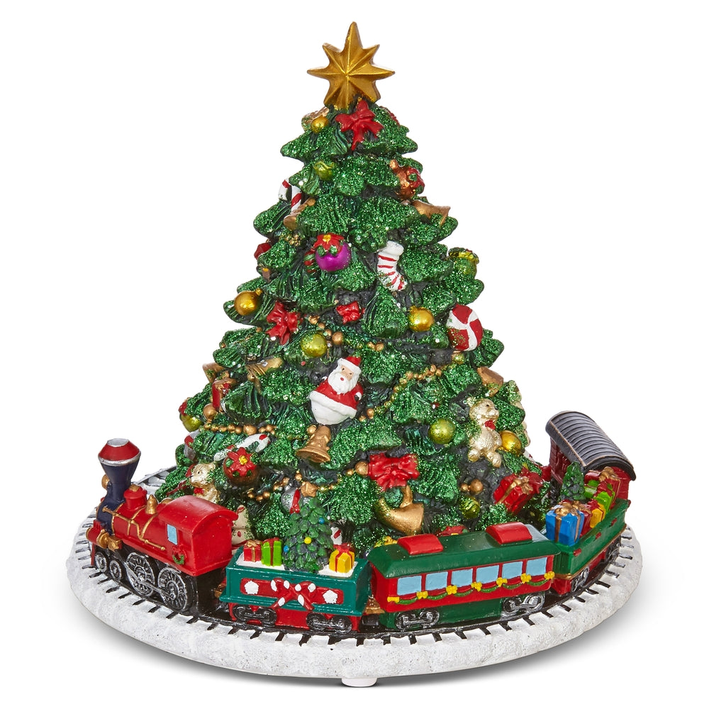 Animated Musical Tree with Train 6.25in