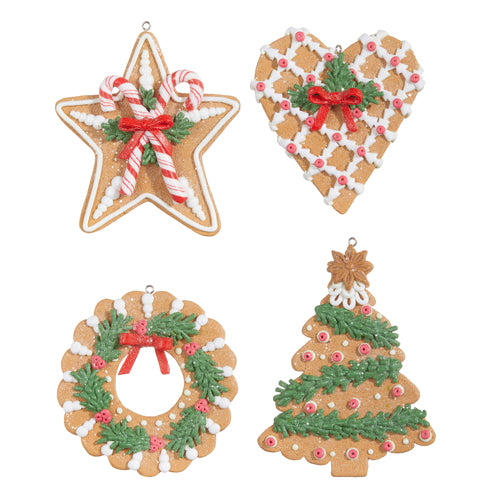 Holiday Gingerbread Ornament 5"