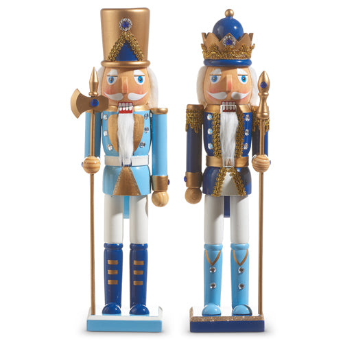 Nutcracker Blue & Gold 15.5"