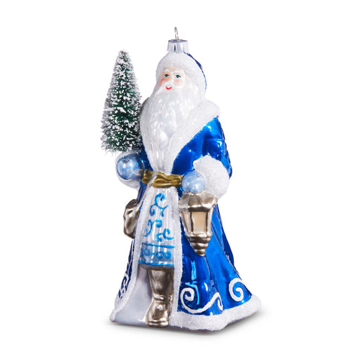 Santa with Tree Ornament 7"