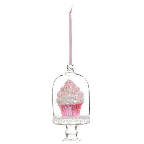Cupcake in Cloche Ornament 4"