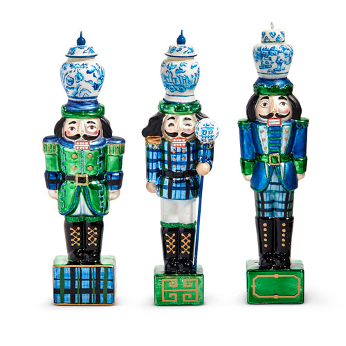 Glass Black Watch Nutcracker Ornament 8"