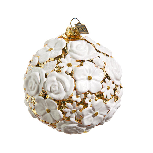 EC Mixed Blossom Ball Ornament 4"
