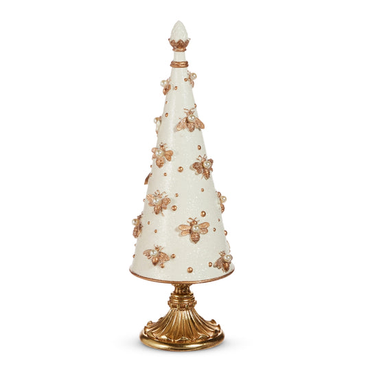 Regal Bee Embellished Cone Tree