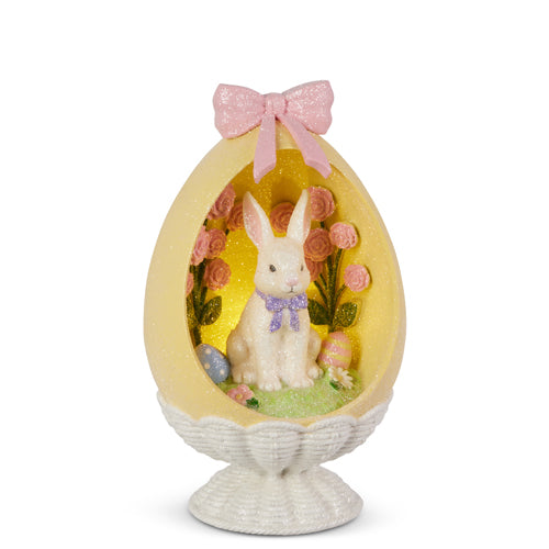 Easter Bunny in Yellow Egg 12.25in