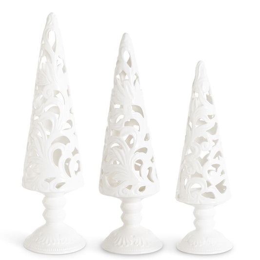 Cream Scroll Cutout Tree 22.75"
