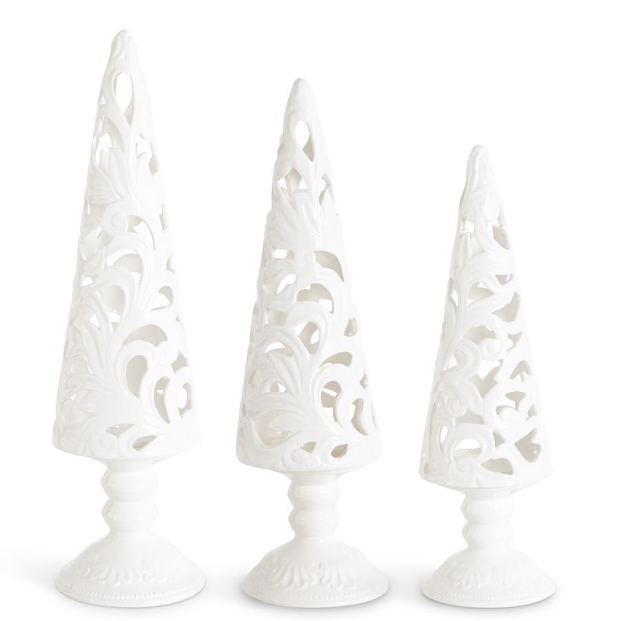 Cream Scroll Cutout Tree 15"