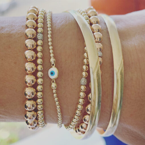 Mini Evileye 2mm Bead Bracelet