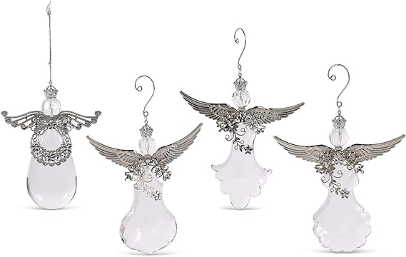 Assorted 5.5" Crystal Angel Ornaments