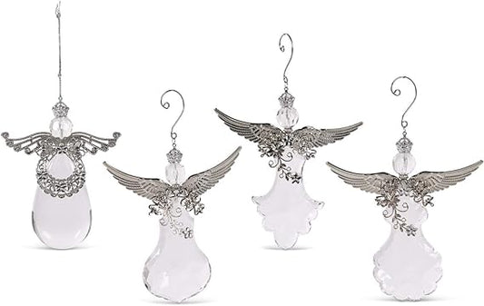 Assorted 5.5" Crystal Angel Ornaments