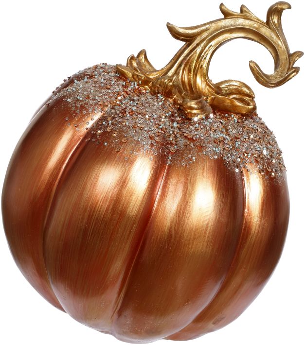 Fall Harvest Acanthus Topped Pumpkin, Lg