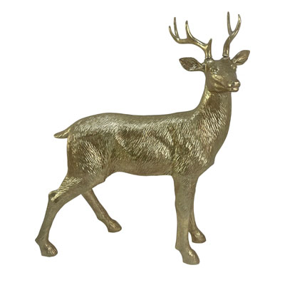 15" Standing Deer Gold