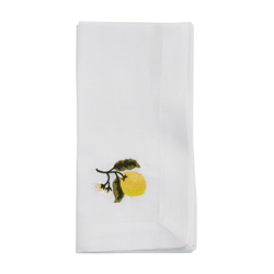 Embroidered Lemon Napkin