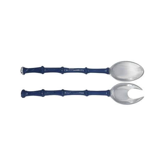 Bamboo Blue Salad Servers S/2