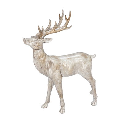 12" Standing Deer Silver